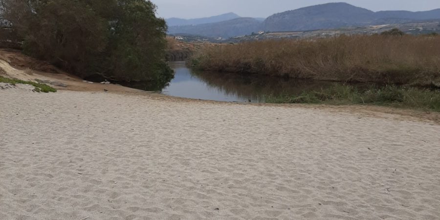 River on the beach