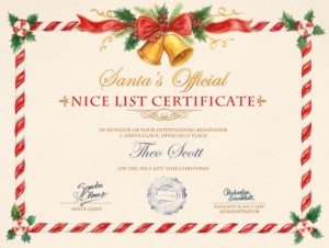 Naughty or Nice Certificate